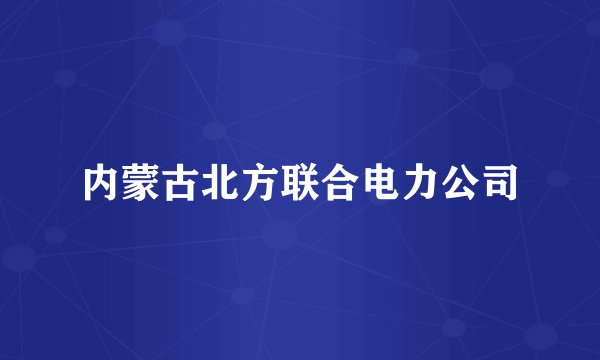内蒙古北方联合电力公司