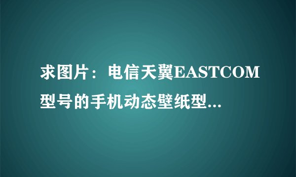 求图片：电信天翼EASTCOM型号的手机动态壁纸型号是多少呢
