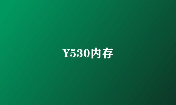 Y530内存