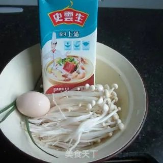 微波炉煮汤-----金菇蛋汤