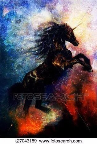 求一个黑色独角兽的图片！！