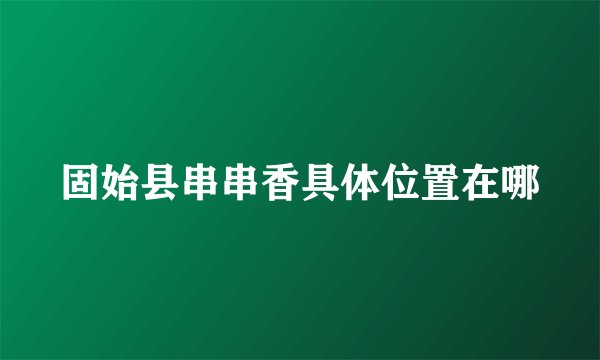 固始县串串香具体位置在哪