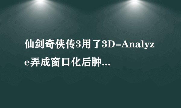 仙剑奇侠传3用了3D-Analyze弄成窗口化后肿么把鼠标移出窗口