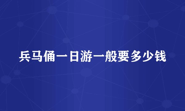 兵马俑一日游一般要多少钱