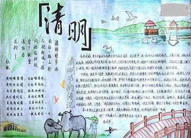 2020抗疫情清明节手抄报一等奖