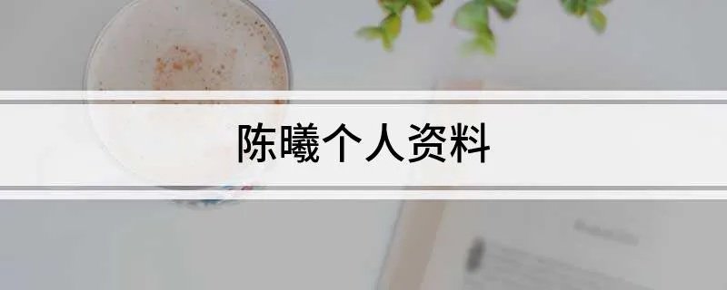 陈曦个人资料