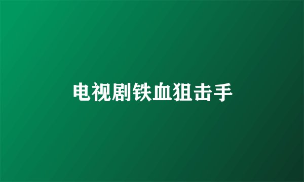 电视剧铁血狙击手