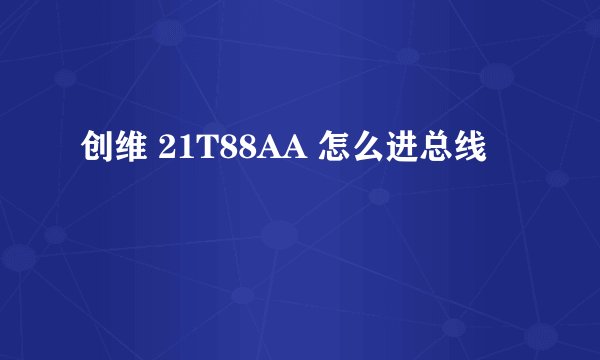 创维 21T88AA 怎么进总线