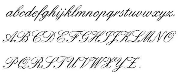 哪里有可以打英文的手写体的软件(字体库)不是通常的印刷体那种