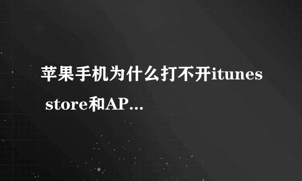 苹果手机为什么打不开itunes store和APP stroe，一点开就出现了无法连接