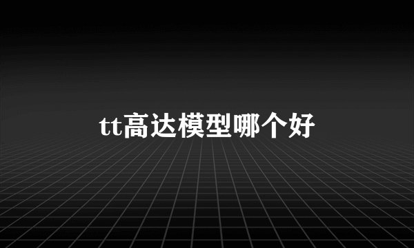 tt高达模型哪个好