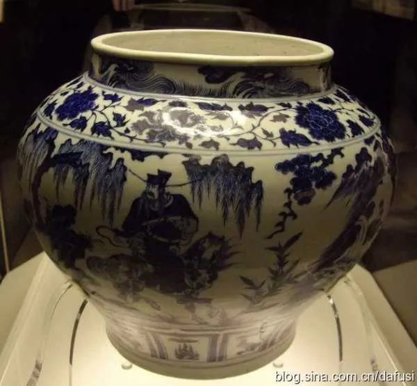 元青花鬼谷子下山图罐的介绍