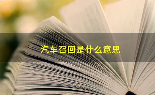 汽车召回是什么意思