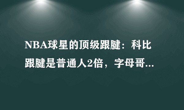 NBA球星的顶级跟腱：科比跟腱是普通人2倍，字母哥跟腱长达34cm