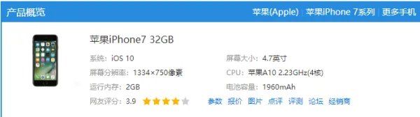 iphone7的运行内存是多少