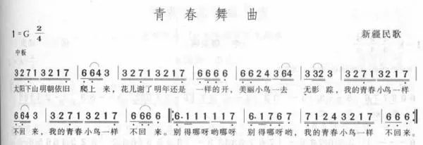青春舞曲简谱要数字的，急急急急急！！！