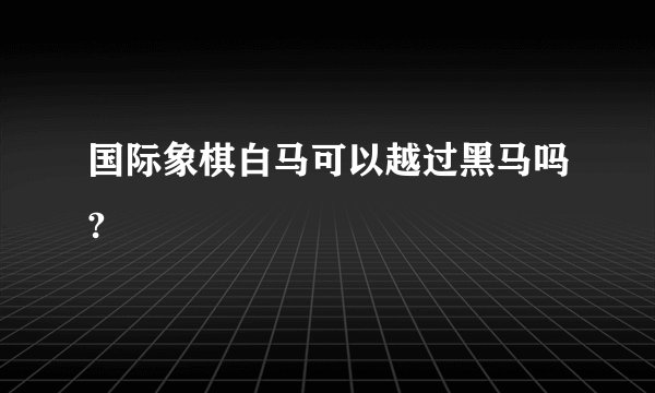 国际象棋白马可以越过黑马吗?