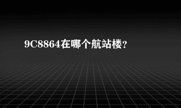 9C8864在哪个航站楼？