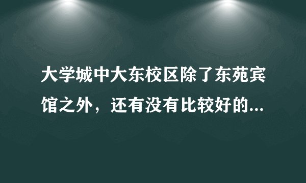 大学城中大东校区除了东苑宾馆之外，还有没有比较好的宾馆？还有想问问贝岗村在哪？