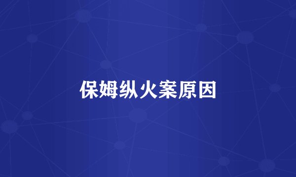 保姆纵火案原因