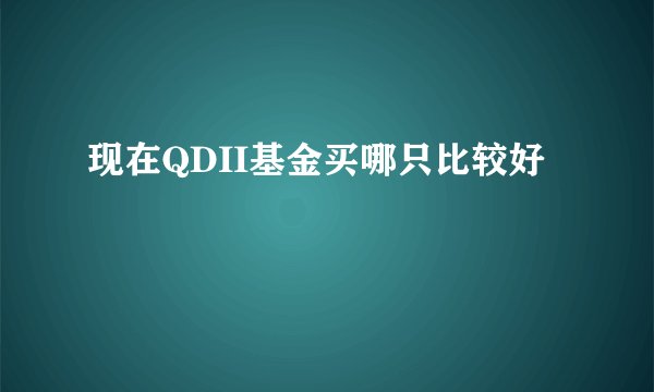 现在QDII基金买哪只比较好