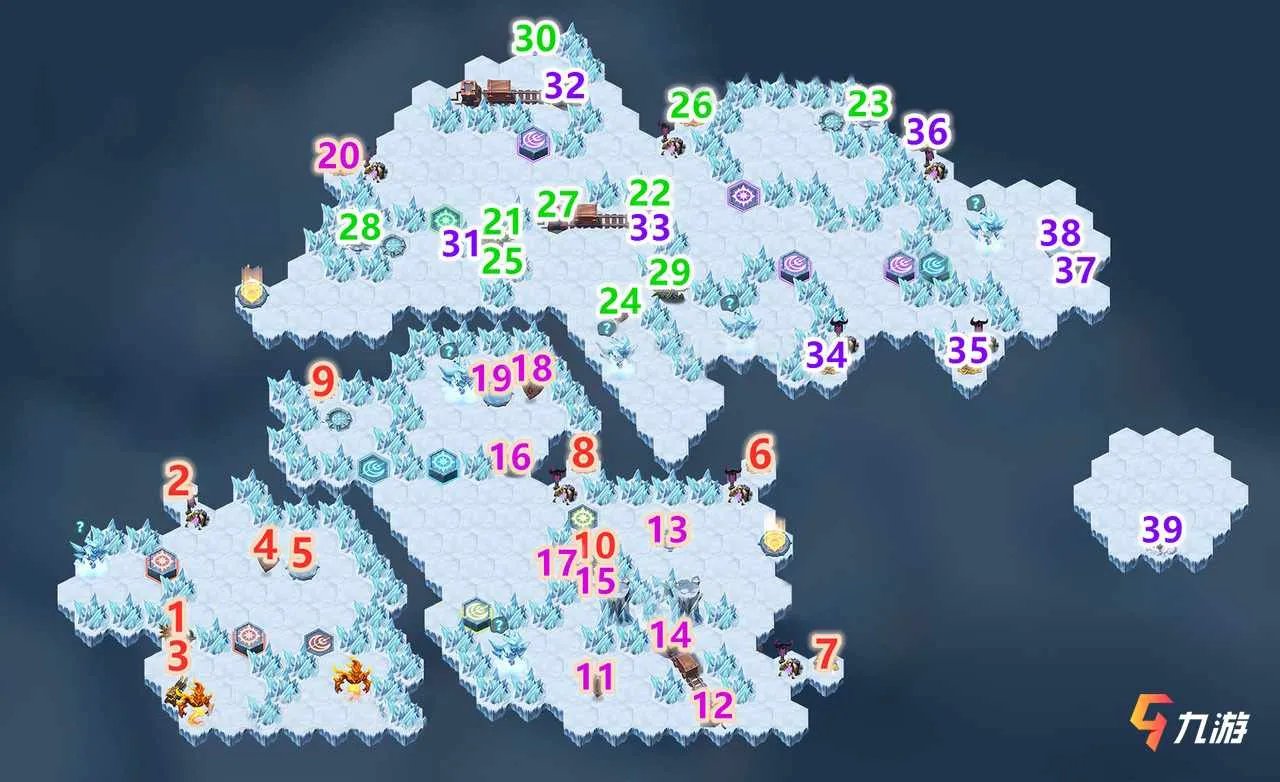 剑与远征冬霜群岛攻略 冬霜群岛通关路线图