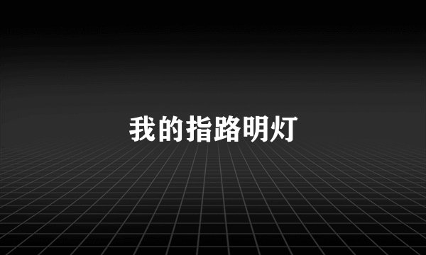 我的指路明灯