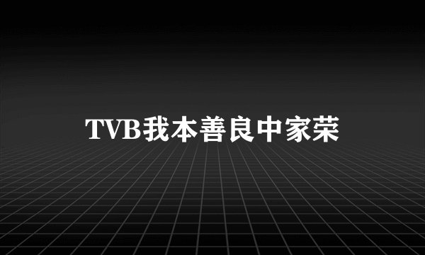 TVB我本善良中家荣