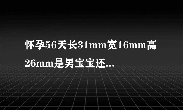 怀孕56天长31mm宽16mm高26mm是男宝宝还是女宝宝
