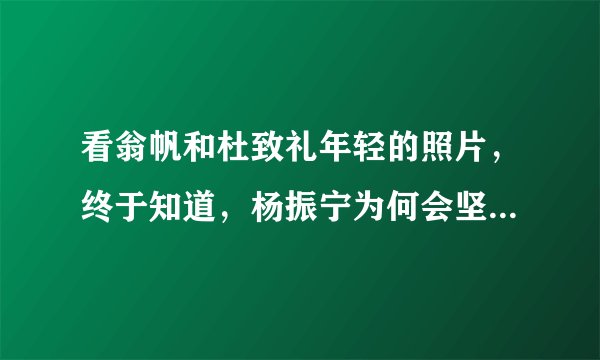 看翁帆和杜致礼年轻的照片，终于知道，杨振宁为何会坚定迎娶翁帆