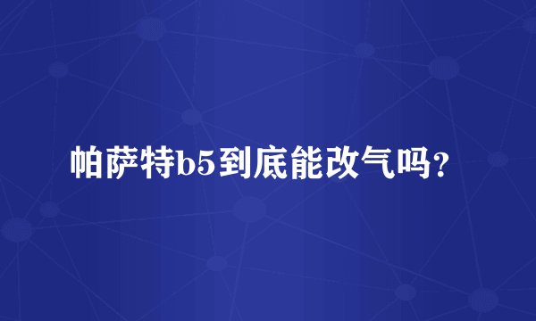 帕萨特b5到底能改气吗？
