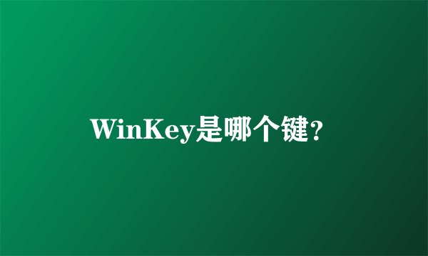 WinKey是哪个键？
