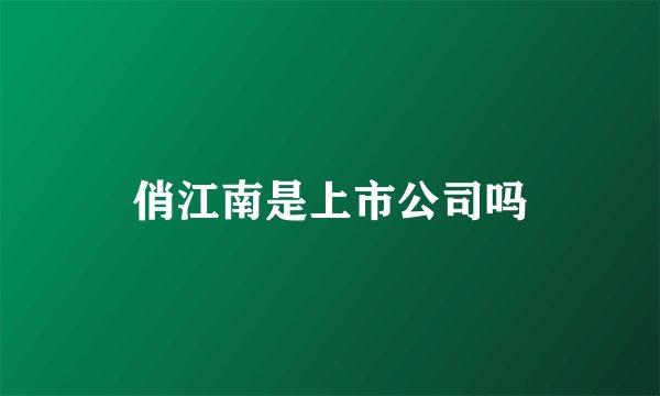 俏江南是上市公司吗