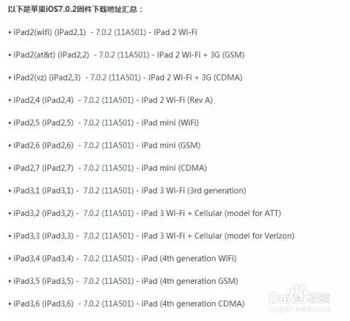 苹果 iOS7.0.2正式版固件包下载