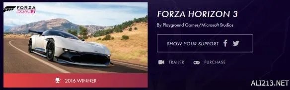 TGA2016：最佳体育/竞速游戏公布！《极限竞速：地平线3》实至名归