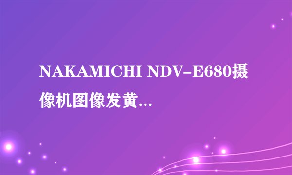 NAKAMICHI NDV-E680摄像机图像发黄是怎么回事？