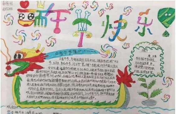 2020儿童端午节手抄报简单