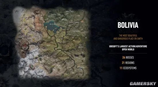 《幽灵行动：荒野》全景地图曝光 育碧最大开放世界游戏