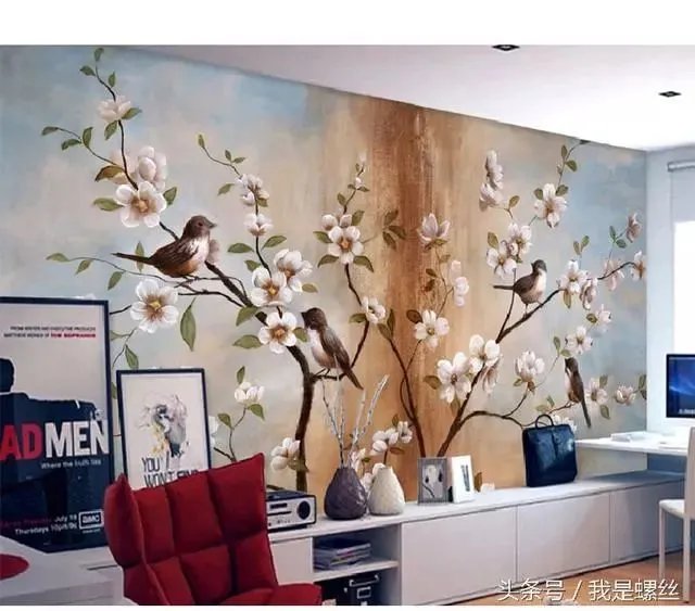 漂亮的手绘墙纸背景墙图集