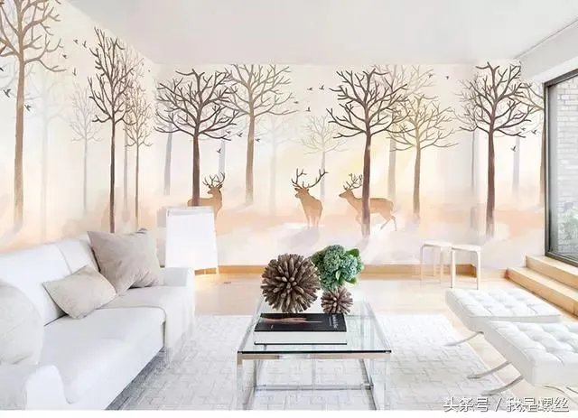 漂亮的手绘墙纸背景墙图集