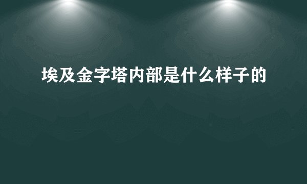 埃及金字塔内部是什么样子的