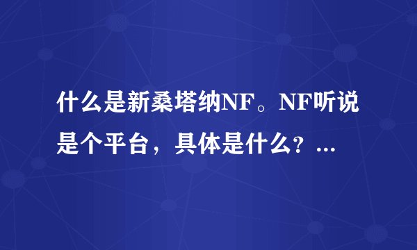 什么是新桑塔纳NF。NF听说是个平台，具体是什么？那位大神给解读一下