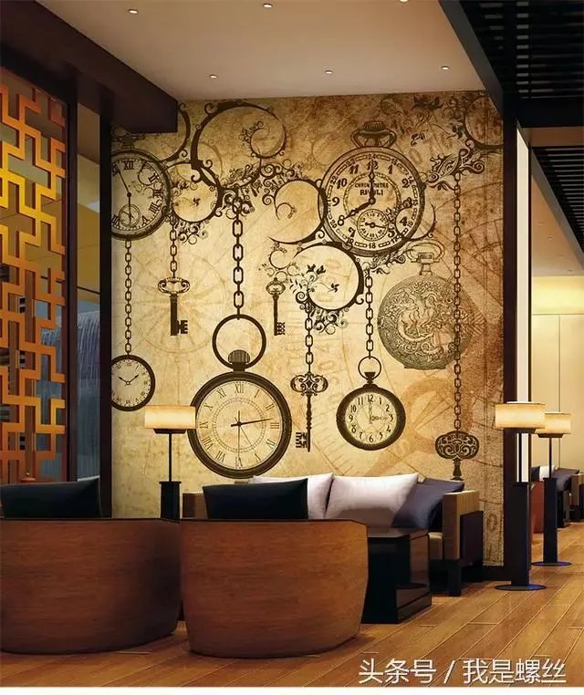 漂亮的手绘墙纸背景墙图集