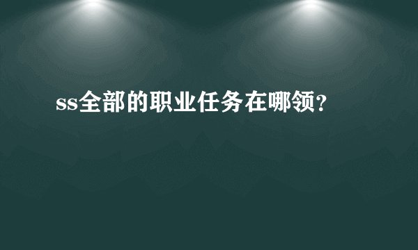 ss全部的职业任务在哪领？