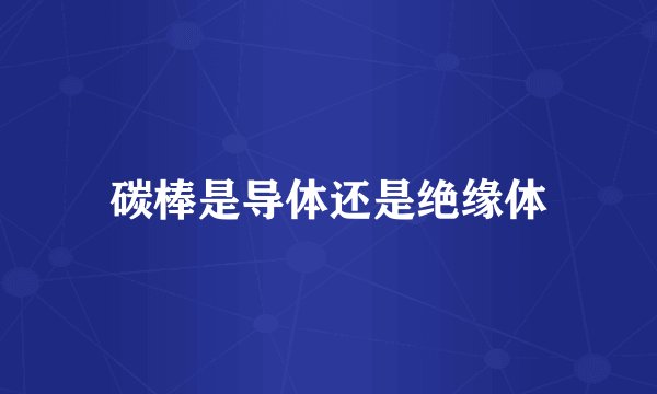 碳棒是导体还是绝缘体