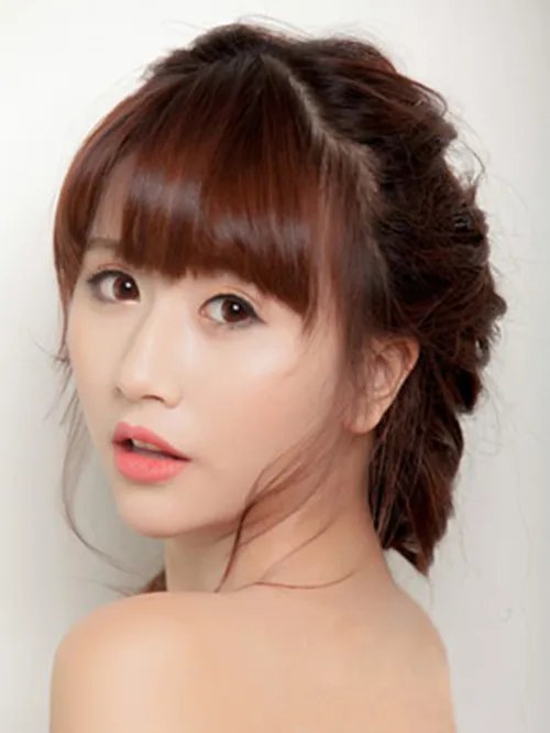 方脸新娘发型图片2017  方脸适合什么新娘发型