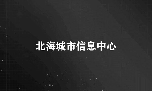 北海城市信息中心