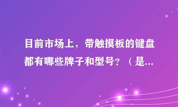 目前市场上，带触摸板的键盘都有哪些牌子和型号？（是用于笔记本电脑的！）