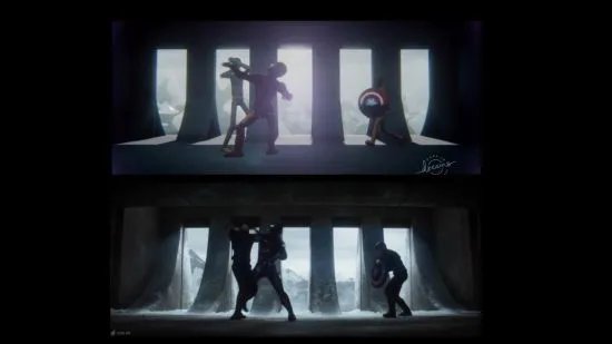 玩家用PS4《梦境》再现《美国队长3》经典场景 钢铁侠大战美队冬兵