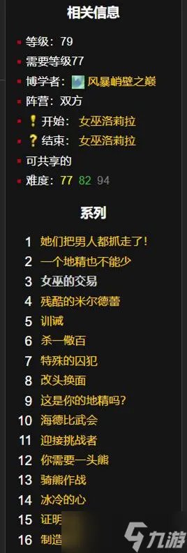 魔兽世界女巫的交易任务攻略